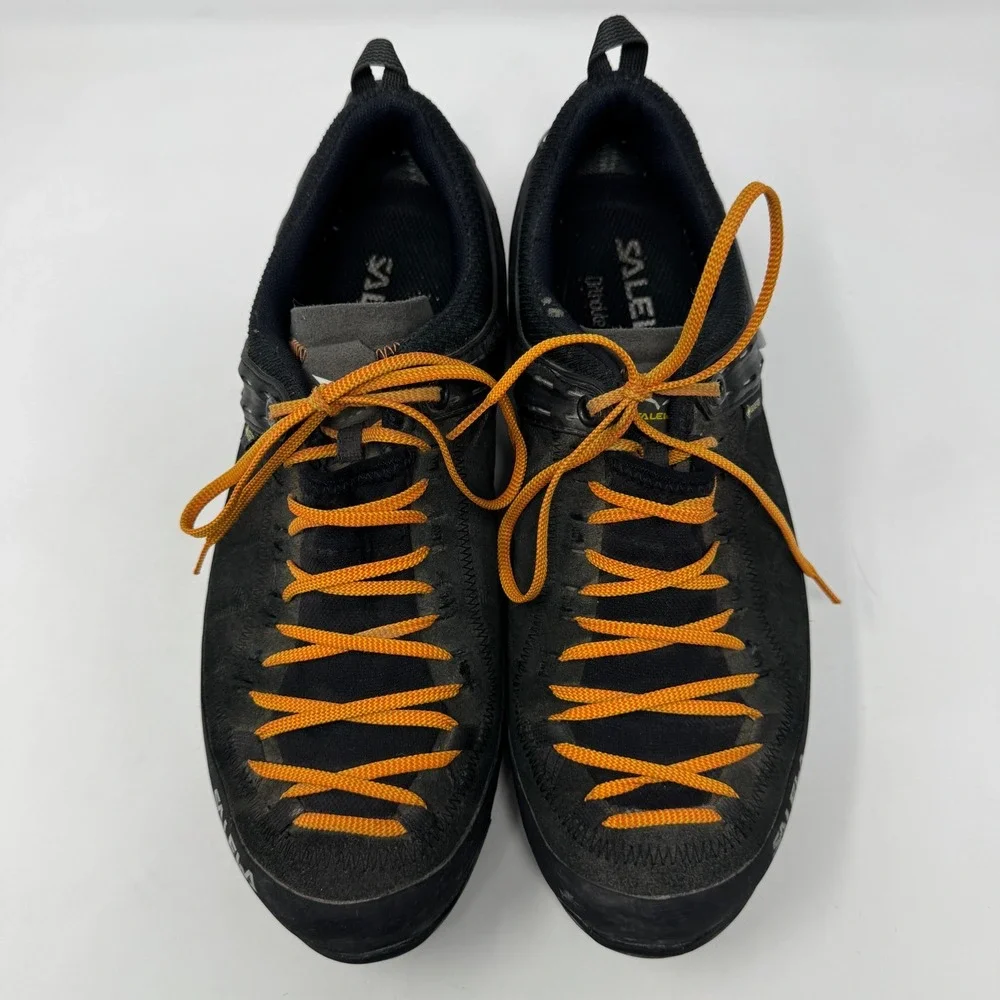 Salewa Mountain Trainer 2 GTX Hiking Shoe Black Orange Gore-tex Vibram Men's 8.5